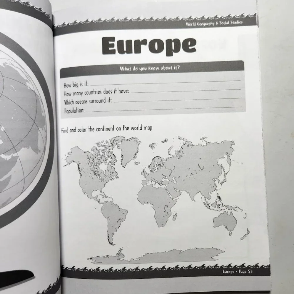 Book Seven Amazing Continents Travel Dreams Geography & Social Studies Workbook